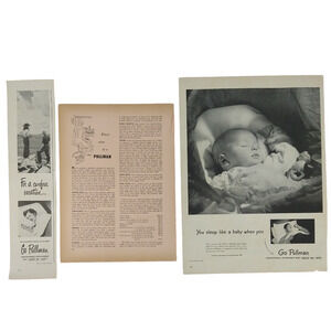 1950 Pullman Sleep Like a Baby Vtg Magazine Print Article Train Berth Rest Scene